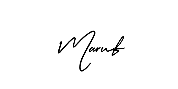  Maruf stylish signature style. Best Handwritten Sign (AmerikaSignatureDemo-Regular) for my name. Handwritten Signature Collection Ideas for my name  Maruf.  Maruf signature style 3 images and pictures png