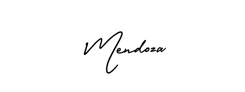 Make a beautiful signature design for name  Mendoza. With this signature (AmerikaSignatureDemo-Regular) style, you can create a handwritten signature for free.  Mendoza signature style 3 images and pictures png