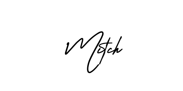 Design your own signature with our free online signature maker. With this signature software, you can create a handwritten (AmerikaSignatureDemo-Regular) signature for name  Mitch.  Mitch signature style 3 images and pictures png