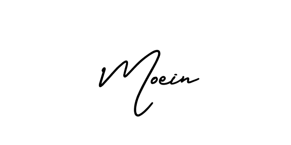 Use a signature maker to create a handwritten signature online. With this signature software, you can design (AmerikaSignatureDemo-Regular) your own signature for name  Moein.  Moein signature style 3 images and pictures png