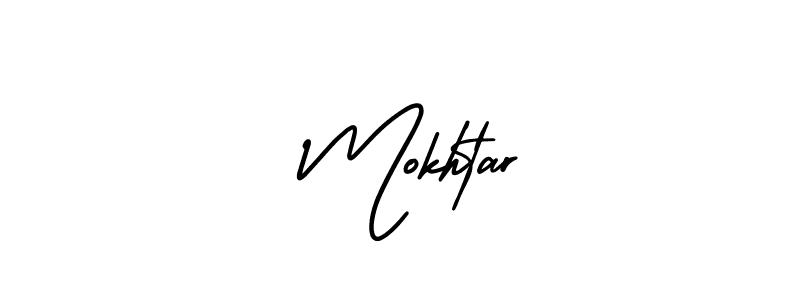 Make a beautiful signature design for name  Mokhtar. With this signature (AmerikaSignatureDemo-Regular) style, you can create a handwritten signature for free.  Mokhtar signature style 3 images and pictures png