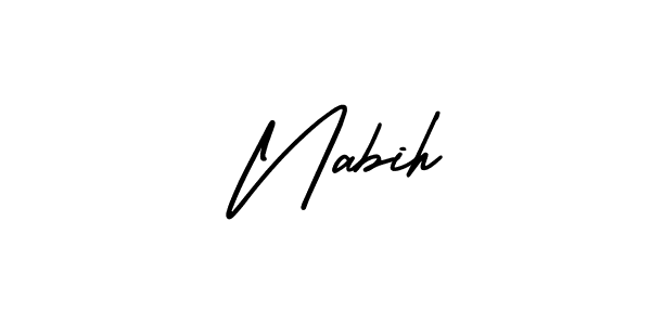 Make a beautiful signature design for name  Nabih. Use this online signature maker to create a handwritten signature for free.  Nabih signature style 3 images and pictures png