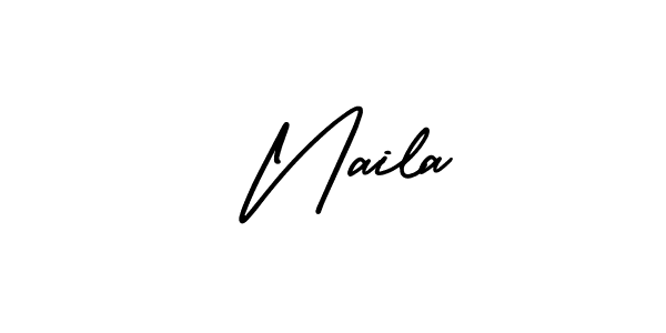 You should practise on your own different ways (AmerikaSignatureDemo-Regular) to write your name ( Naila) in signature. don't let someone else do it for you.  Naila signature style 3 images and pictures png