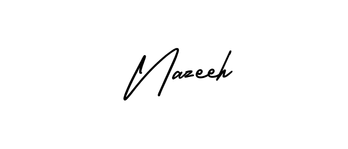 Make a beautiful signature design for name  Nazeeh. With this signature (AmerikaSignatureDemo-Regular) style, you can create a handwritten signature for free.  Nazeeh signature style 3 images and pictures png