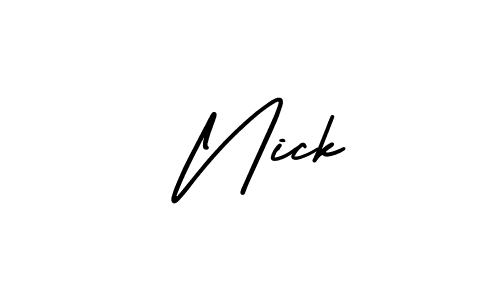 Create a beautiful signature design for name  Nick. With this signature (AmerikaSignatureDemo-Regular) fonts, you can make a handwritten signature for free.  Nick signature style 3 images and pictures png