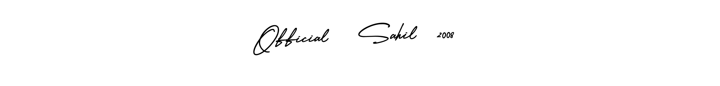 Also we have  Official   Sahil  2008   name is the best signature style. Create professional handwritten signature collection using AmerikaSignatureDemo-Regular autograph style.  Official   Sahil  2008   signature style 3 images and pictures png