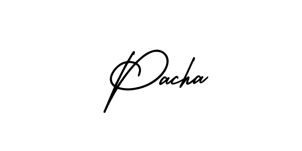 Create a beautiful signature design for name  Pacha. With this signature (AmerikaSignatureDemo-Regular) fonts, you can make a handwritten signature for free.  Pacha signature style 3 images and pictures png