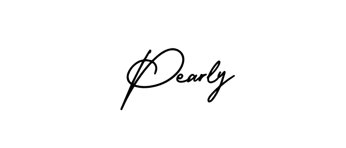 Create a beautiful signature design for name  Pearly. With this signature (AmerikaSignatureDemo-Regular) fonts, you can make a handwritten signature for free.  Pearly signature style 3 images and pictures png