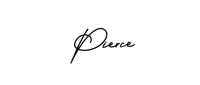 How to make  Pierce name signature. Use AmerikaSignatureDemo-Regular style for creating short signs online. This is the latest handwritten sign.  Pierce signature style 3 images and pictures png