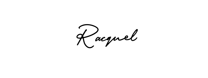 Use a signature maker to create a handwritten signature online. With this signature software, you can design (AmerikaSignatureDemo-Regular) your own signature for name  Racquel.  Racquel signature style 3 images and pictures png