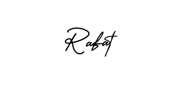 Make a beautiful signature design for name  Rafat. With this signature (AmerikaSignatureDemo-Regular) style, you can create a handwritten signature for free.  Rafat signature style 3 images and pictures png