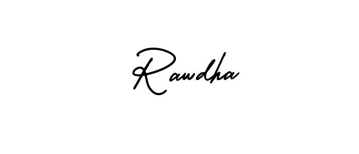 AmerikaSignatureDemo-Regular is a professional signature style that is perfect for those who want to add a touch of class to their signature. It is also a great choice for those who want to make their signature more unique. Get  Rawdha name to fancy signature for free.  Rawdha signature style 3 images and pictures png