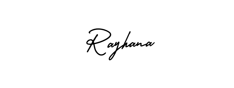  Rayhana stylish signature style. Best Handwritten Sign (AmerikaSignatureDemo-Regular) for my name. Handwritten Signature Collection Ideas for my name  Rayhana.  Rayhana signature style 3 images and pictures png