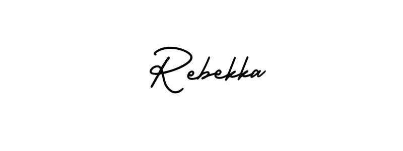 Best and Professional Signature Style for  Rebekka. AmerikaSignatureDemo-Regular Best Signature Style Collection.  Rebekka signature style 3 images and pictures png