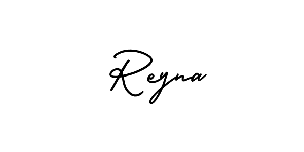 Check out images of Autograph of  Reyna name. Actor  Reyna Signature Style. AmerikaSignatureDemo-Regular is a professional sign style online.  Reyna signature style 3 images and pictures png