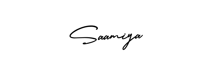 Create a beautiful signature design for name  Saamiya. With this signature (AmerikaSignatureDemo-Regular) fonts, you can make a handwritten signature for free.  Saamiya signature style 3 images and pictures png