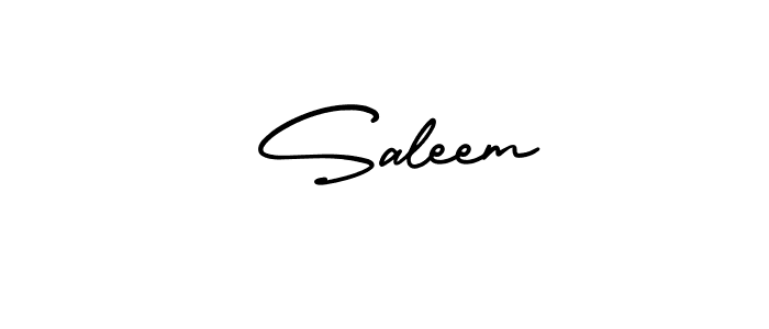 Use a signature maker to create a handwritten signature online. With this signature software, you can design (AmerikaSignatureDemo-Regular) your own signature for name  Saleem.  Saleem signature style 3 images and pictures png