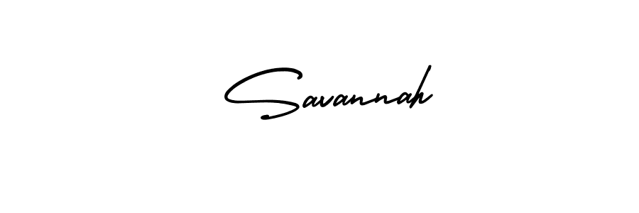 The best way (AmerikaSignatureDemo-Regular) to make a short signature is to pick only two or three words in your name. The name  Savannah include a total of six letters. For converting this name.  Savannah signature style 3 images and pictures png