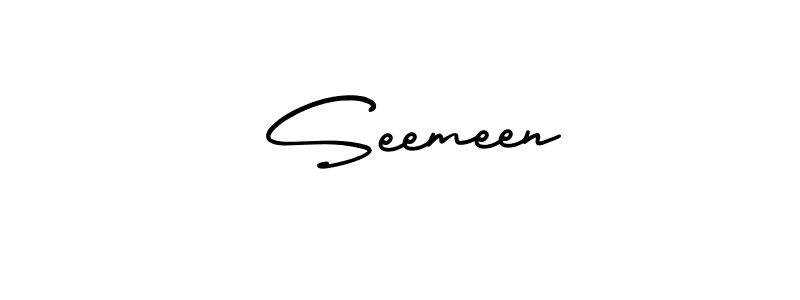 Also we have  Seemeen name is the best signature style. Create professional handwritten signature collection using AmerikaSignatureDemo-Regular autograph style.  Seemeen signature style 3 images and pictures png