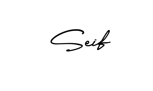 Design your own signature with our free online signature maker. With this signature software, you can create a handwritten (AmerikaSignatureDemo-Regular) signature for name  Seif.  Seif signature style 3 images and pictures png