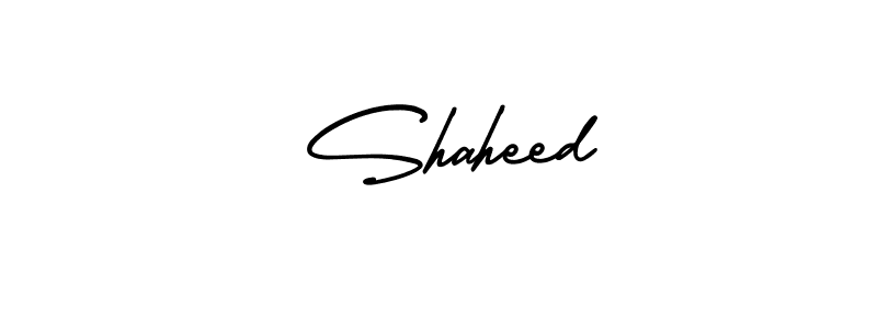 Check out images of Autograph of  Shaheed name. Actor  Shaheed Signature Style. AmerikaSignatureDemo-Regular is a professional sign style online.  Shaheed signature style 3 images and pictures png