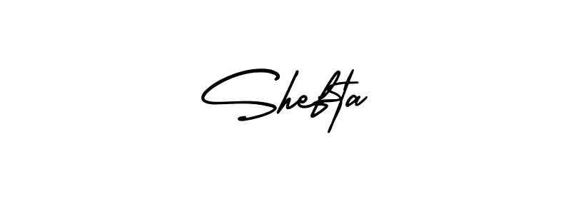 You should practise on your own different ways (AmerikaSignatureDemo-Regular) to write your name ( Shefta ) in signature. don't let someone else do it for you.  Shefta  signature style 3 images and pictures png