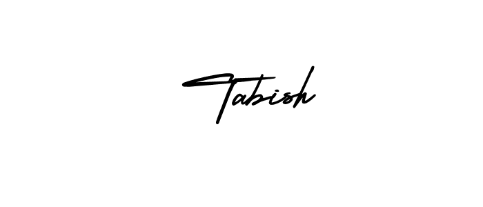 It looks lik you need a new signature style for name  Tabish. Design unique handwritten (AmerikaSignatureDemo-Regular) signature with our free signature maker in just a few clicks.  Tabish signature style 3 images and pictures png