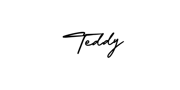 How to make  Teddy signature? AmerikaSignatureDemo-Regular is a professional autograph style. Create handwritten signature for  Teddy name.  Teddy signature style 3 images and pictures png