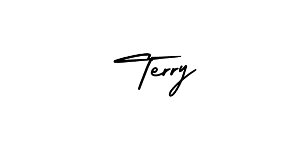 How to make  Terry name signature. Use AmerikaSignatureDemo-Regular style for creating short signs online. This is the latest handwritten sign.  Terry signature style 3 images and pictures png