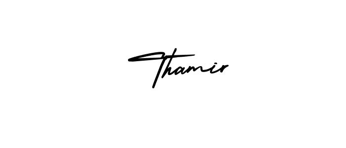 Check out images of Autograph of  Thamir name. Actor  Thamir Signature Style. AmerikaSignatureDemo-Regular is a professional sign style online.  Thamir signature style 3 images and pictures png