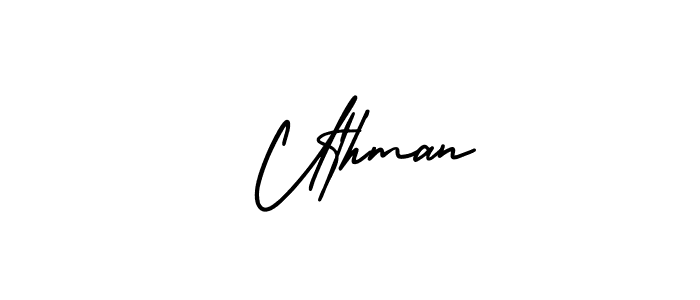 Create a beautiful signature design for name  Uthman. With this signature (AmerikaSignatureDemo-Regular) fonts, you can make a handwritten signature for free.  Uthman signature style 3 images and pictures png