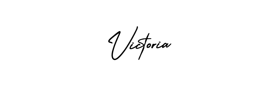 Use a signature maker to create a handwritten signature online. With this signature software, you can design (AmerikaSignatureDemo-Regular) your own signature for name  Victoria.  Victoria signature style 3 images and pictures png