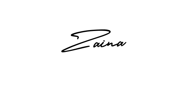 Design your own signature with our free online signature maker. With this signature software, you can create a handwritten (AmerikaSignatureDemo-Regular) signature for name  Zaina.  Zaina signature style 3 images and pictures png