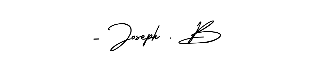 Make a beautiful signature design for name - Joseph . B. With this signature (AmerikaSignatureDemo-Regular) style, you can create a handwritten signature for free. - Joseph . B signature style 3 images and pictures png