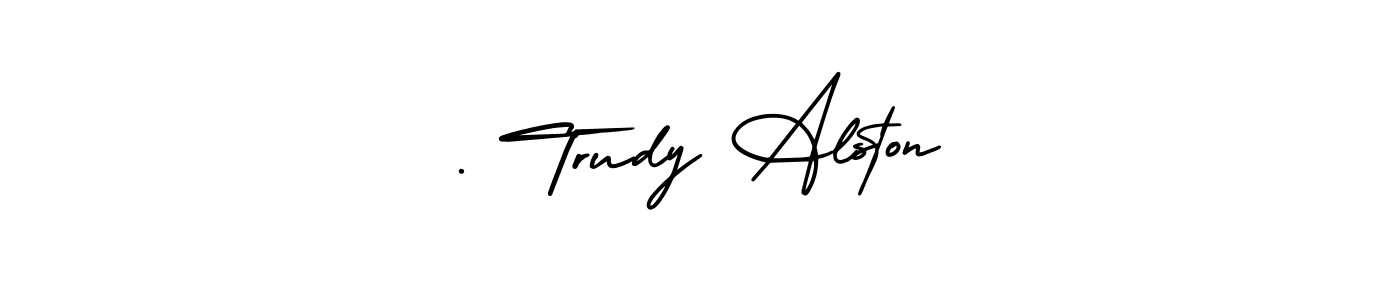 Use a signature maker to create a handwritten signature online. With this signature software, you can design (AmerikaSignatureDemo-Regular) your own signature for name . Trudy Alston. . Trudy Alston signature style 3 images and pictures png