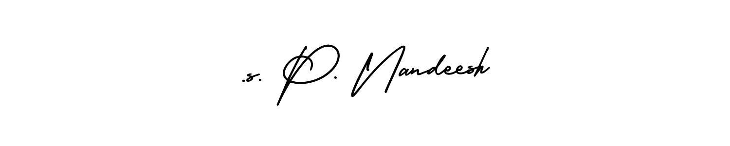 Make a beautiful signature design for name .s. P. Nandeesh. Use this online signature maker to create a handwritten signature for free. .s. P. Nandeesh signature style 3 images and pictures png