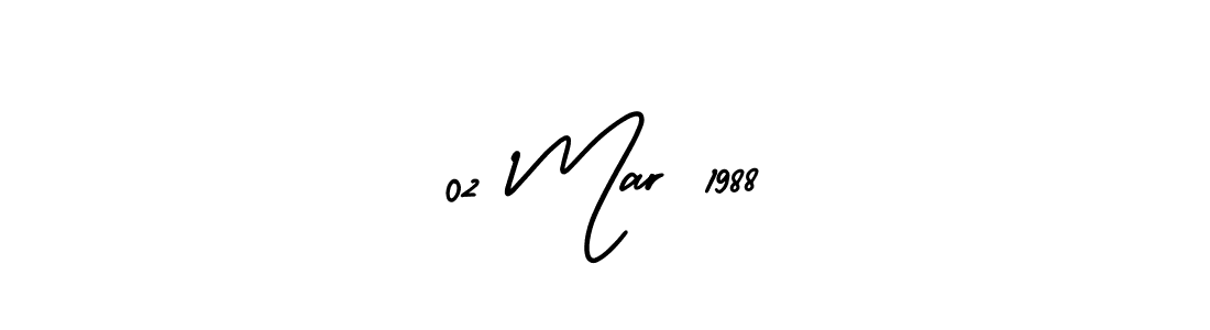 02 Mar 1988 stylish signature style. Best Handwritten Sign (AmerikaSignatureDemo-Regular) for my name. Handwritten Signature Collection Ideas for my name 02 Mar 1988. 02 Mar 1988 signature style 3 images and pictures png