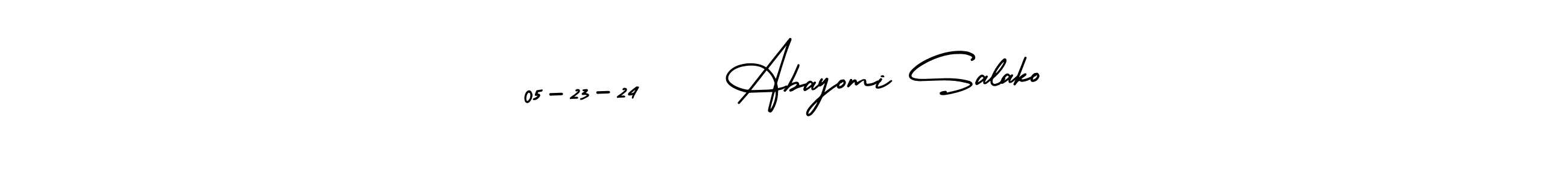 if you are searching for the best signature style for your name 05-23-24    Abayomi Salako. so please give up your signature search. here we have designed multiple signature styles  using AmerikaSignatureDemo-Regular. 05-23-24    Abayomi Salako signature style 3 images and pictures png