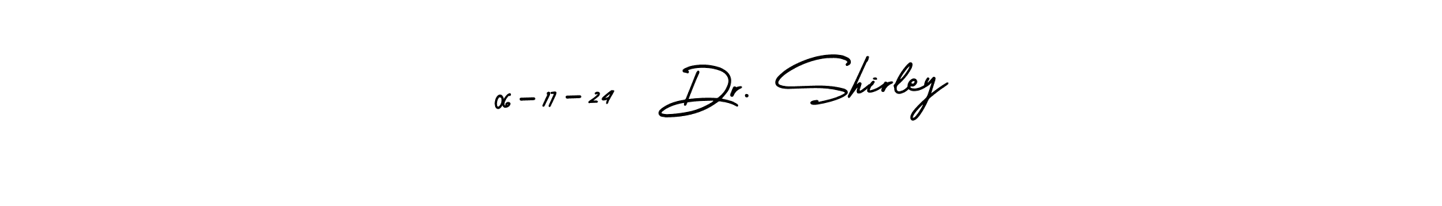 How to make 06-17-24  Dr. Shirley name signature. Use AmerikaSignatureDemo-Regular style for creating short signs online. This is the latest handwritten sign. 06-17-24  Dr. Shirley signature style 3 images and pictures png