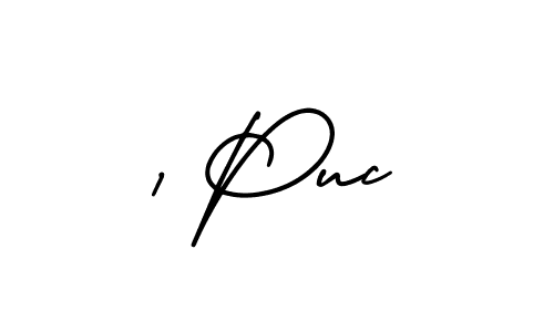 Best and Professional Signature Style for 1 Puc. AmerikaSignatureDemo-Regular Best Signature Style Collection. 1 Puc signature style 3 images and pictures png