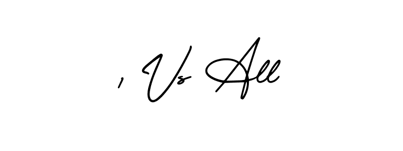 Design your own signature with our free online signature maker. With this signature software, you can create a handwritten (AmerikaSignatureDemo-Regular) signature for name 1 Vs All. 1 Vs All signature style 3 images and pictures png