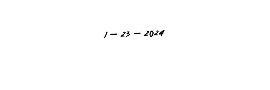 How to make 1-23-2024 signature? AmerikaSignatureDemo-Regular is a professional autograph style. Create handwritten signature for 1-23-2024 name. 1-23-2024 signature style 3 images and pictures png