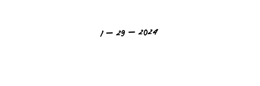How to make 1-29-2024 name signature. Use AmerikaSignatureDemo-Regular style for creating short signs online. This is the latest handwritten sign. 1-29-2024 signature style 3 images and pictures png
