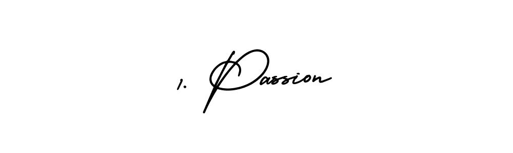 Best and Professional Signature Style for 1. Passion. AmerikaSignatureDemo-Regular Best Signature Style Collection. 1. Passion signature style 3 images and pictures png