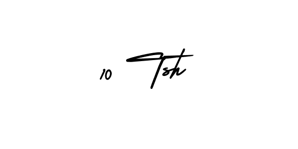 How to make 10 Tsh name signature. Use AmerikaSignatureDemo-Regular style for creating short signs online. This is the latest handwritten sign. 10 Tsh signature style 3 images and pictures png