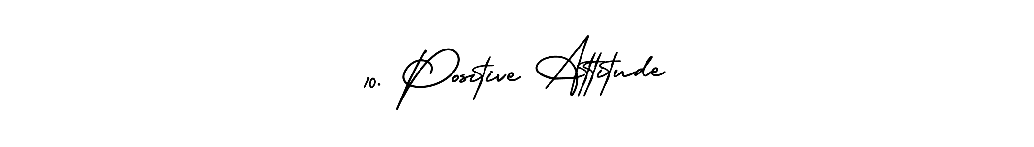 10. Positive Attitude stylish signature style. Best Handwritten Sign (AmerikaSignatureDemo-Regular) for my name. Handwritten Signature Collection Ideas for my name 10. Positive Attitude. 10. Positive Attitude signature style 3 images and pictures png