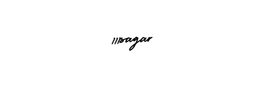 The best way (AmerikaSignatureDemo-Regular) to make a short signature is to pick only two or three words in your name. The name 111sagar  include a total of six letters. For converting this name. 111sagar  signature style 3 images and pictures png