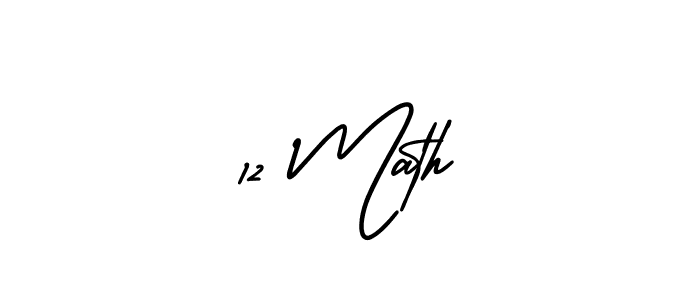 How to make 12 Math name signature. Use AmerikaSignatureDemo-Regular style for creating short signs online. This is the latest handwritten sign. 12 Math signature style 3 images and pictures png