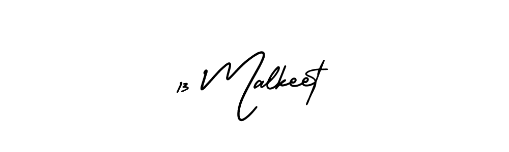 13 Malkeet stylish signature style. Best Handwritten Sign (AmerikaSignatureDemo-Regular) for my name. Handwritten Signature Collection Ideas for my name 13 Malkeet. 13 Malkeet signature style 3 images and pictures png