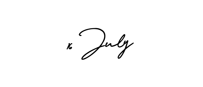 Also we have 16 July name is the best signature style. Create professional handwritten signature collection using AmerikaSignatureDemo-Regular autograph style. 16 July signature style 3 images and pictures png